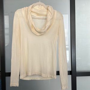 Cowl Neck Three Dots Long Sleeved Top - Small